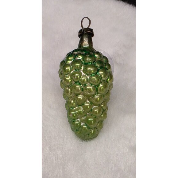 Source Unknown Other - Antique Figural German Glass Miniature Green Grape Cluster Christmas Ornament